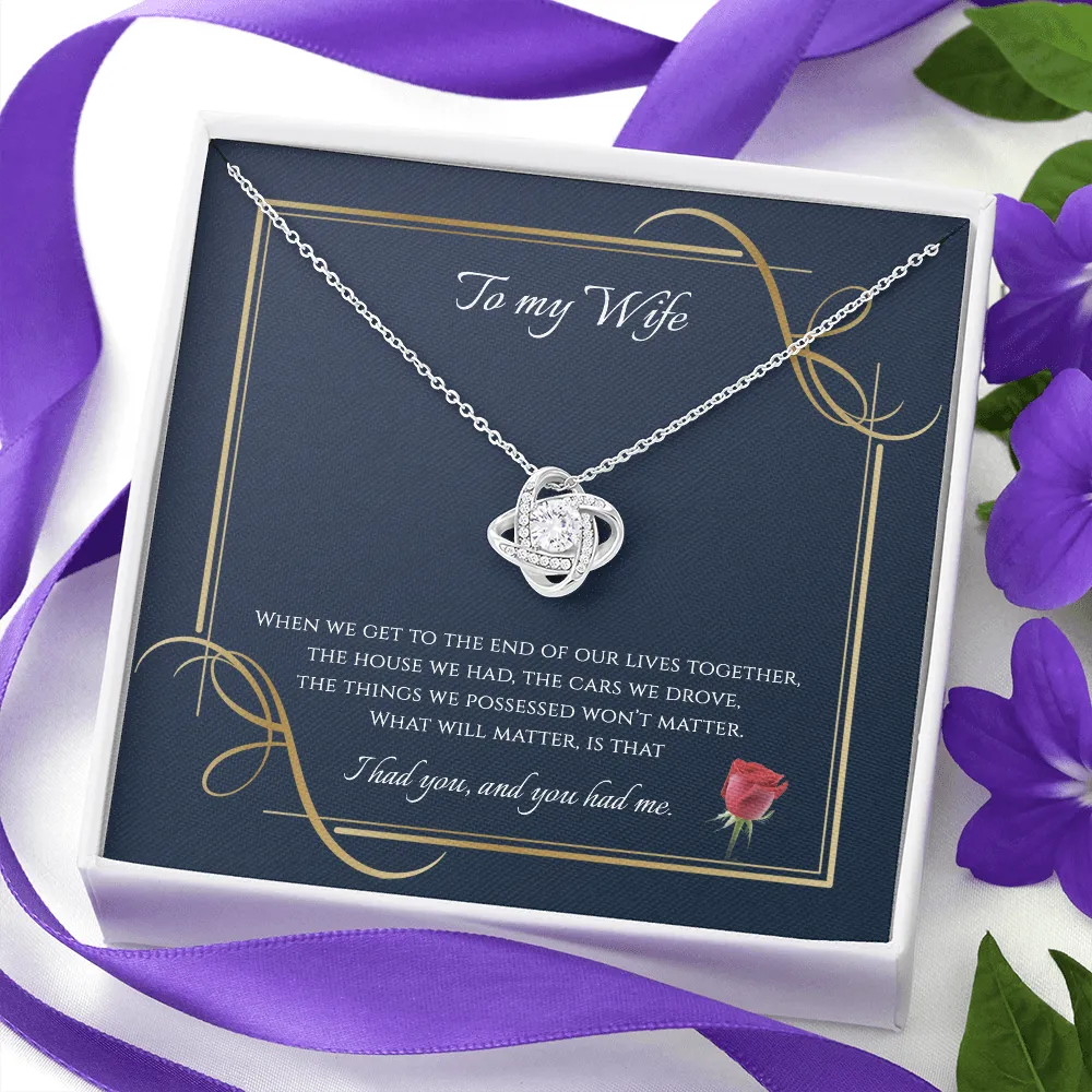 To The End Love Knot Necklace