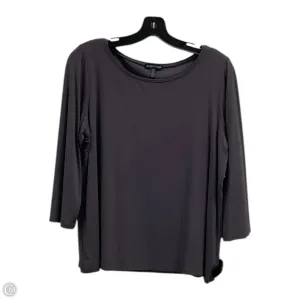 Top 3/4 Sleeve Basic By Eileen Fisher In Brown, Size: L