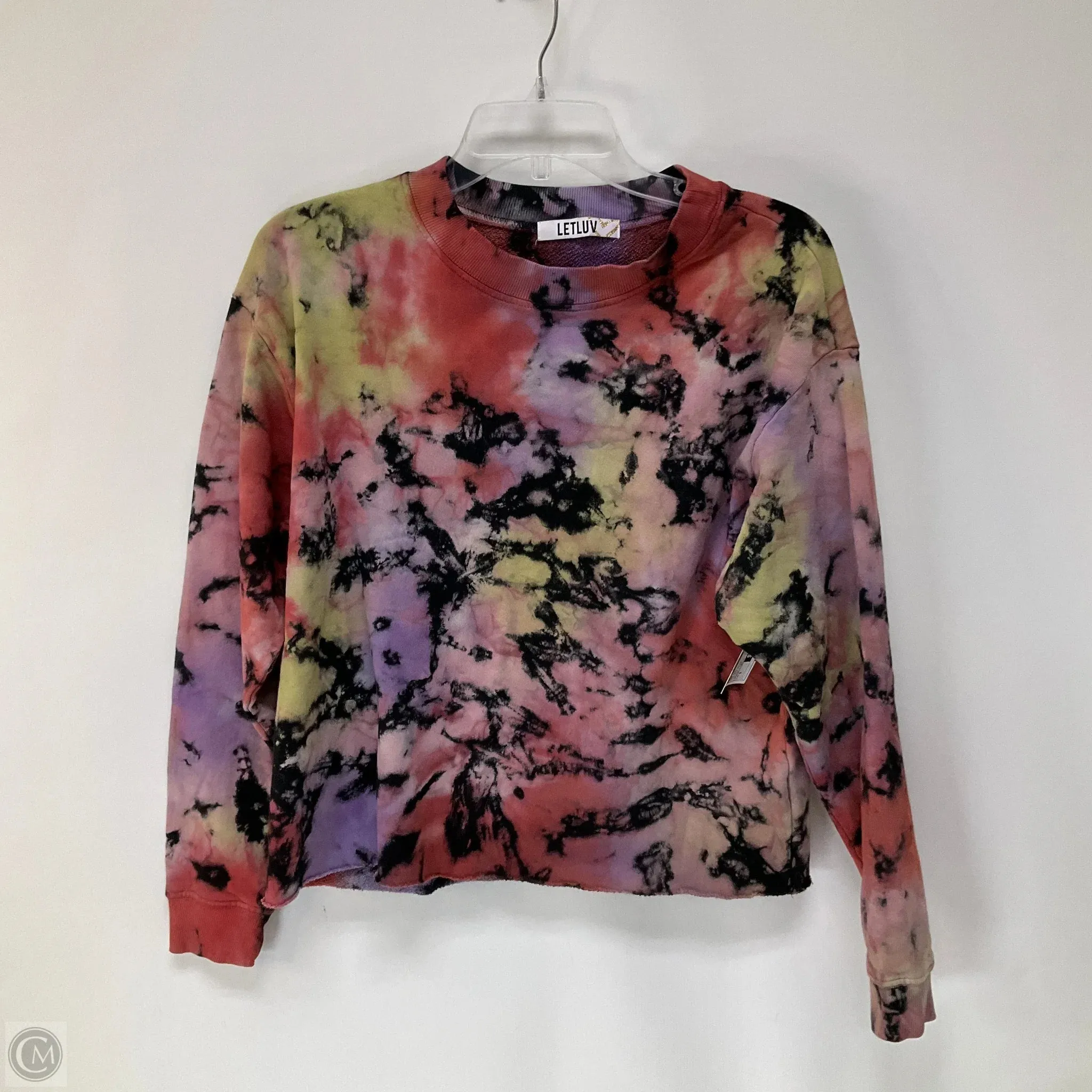 Top Long Sleeve By Cmb In Tie Dye Print, Size: S