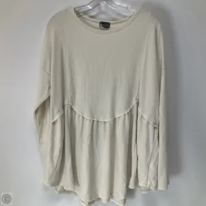 Top Long Sleeve By Cmc In Cream, Size: Xl