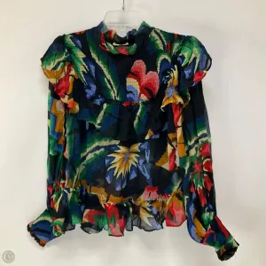 Top Long Sleeve By Farm Rio In Floral Print, Size: S