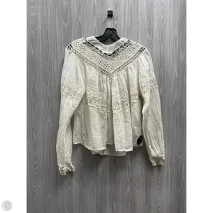 Top Long Sleeve By Free People In Ivory, Size: Xs