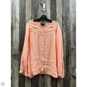 Top Long Sleeve By Lane Bryant In Peach, Size: 1x
