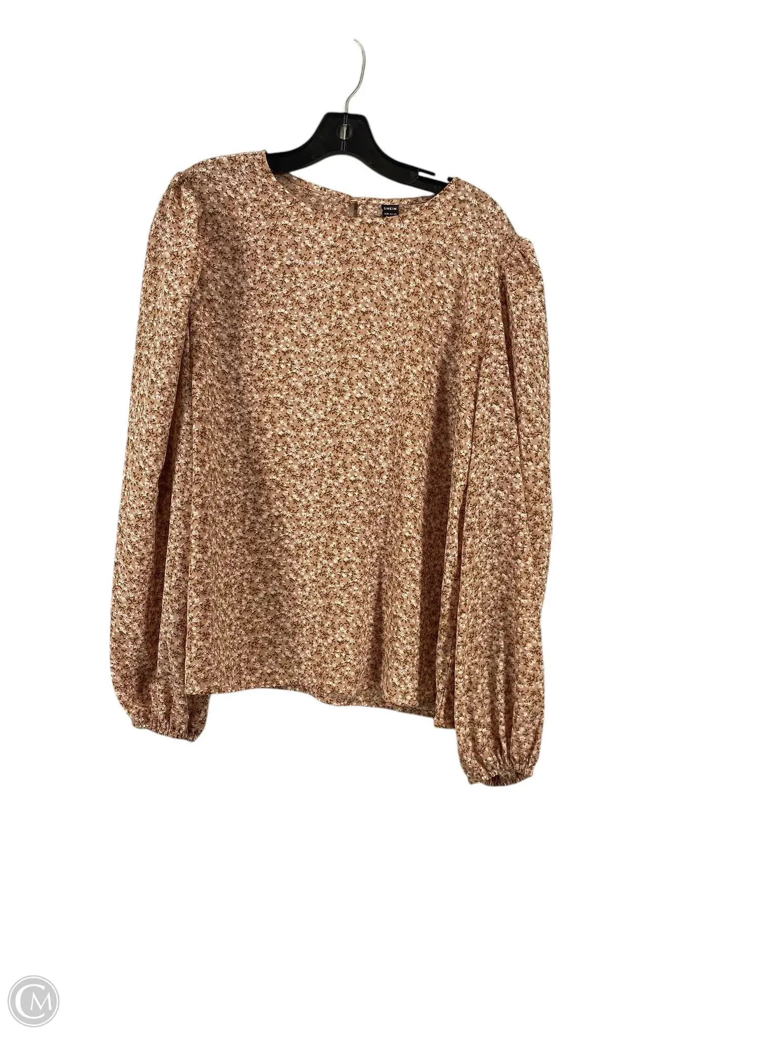 Top Long Sleeve By Shein In Floral Print, Size: Xl