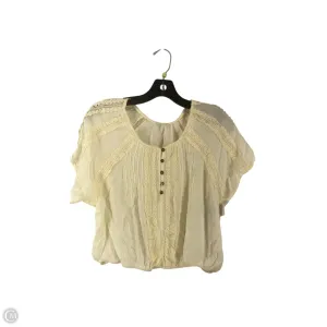 Top Short Sleeve By En Creme In Cream, Size: L