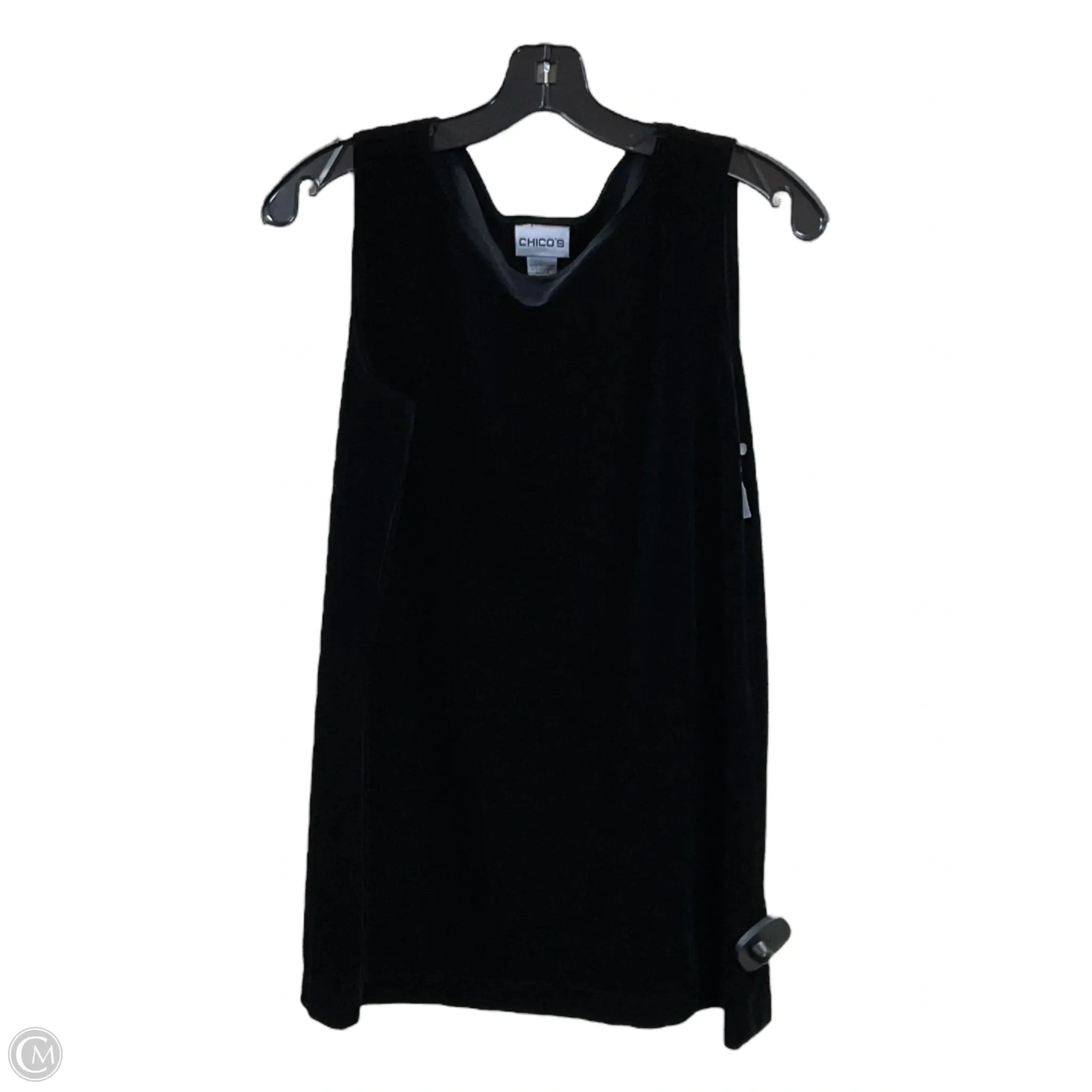 Top Sleeveless By Chicos In Black, Size: L