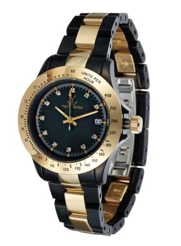 Toy Watch Women's Mini Plasteramic Watch in Black & Gold