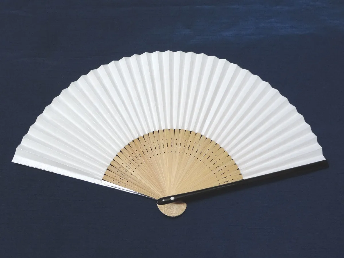 Traditional handcrafted Kyoto Ladies' Sensu - #222 Ajisai (Hydrangea) - Light Blue