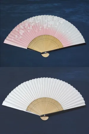 Traditional handcrafted Kyoto Ladies' Sensu - #228 Sakura - Pink