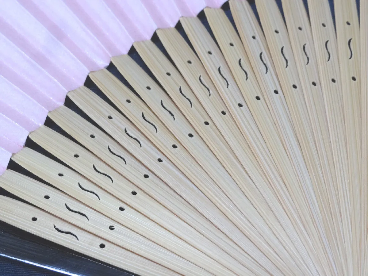 Traditional handcrafted Kyoto Ladies' Sensu - #228 Sakura - Pink