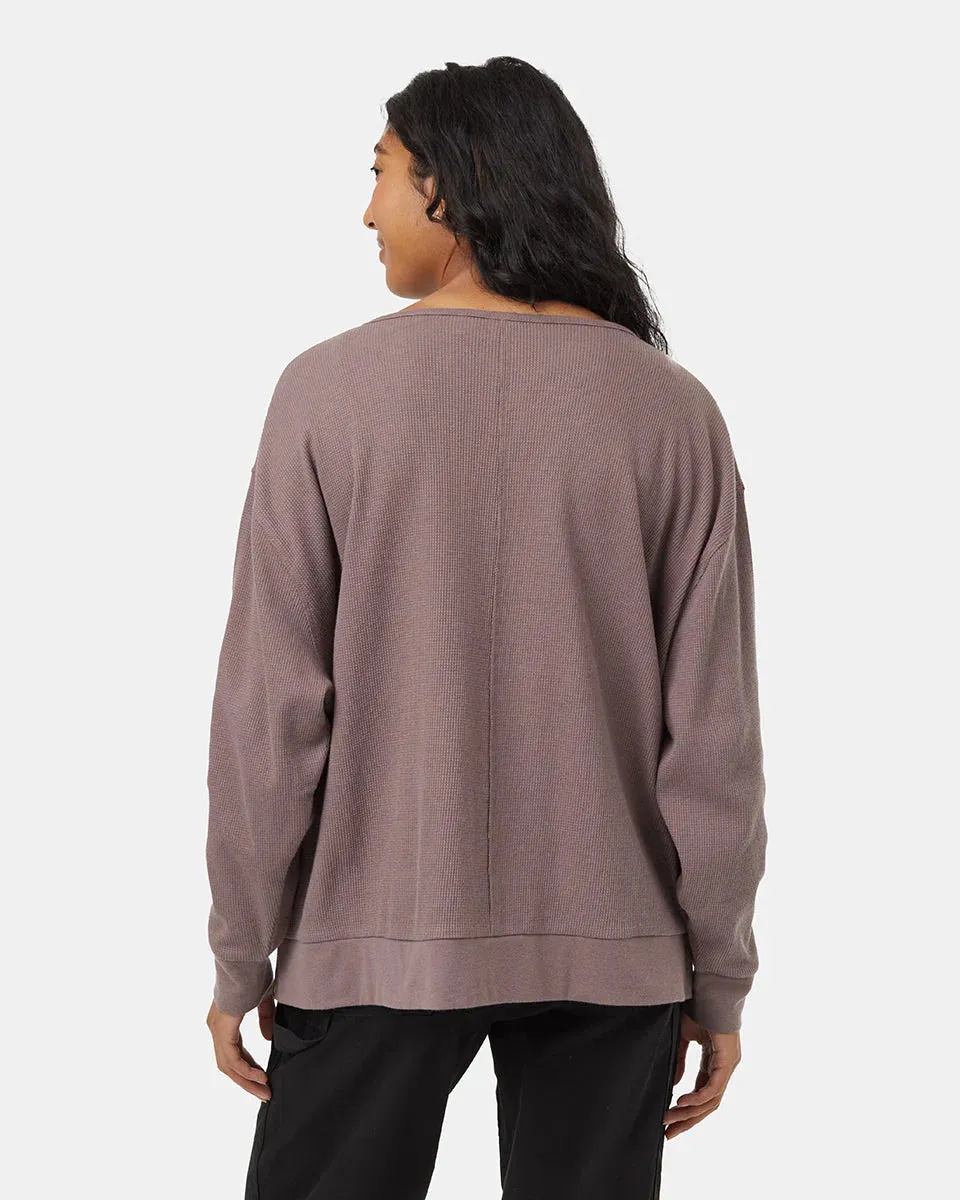 TreeWaffle Deep V-Neck Longsleeve Shirt (Women's) - TCW5939 - Past Season