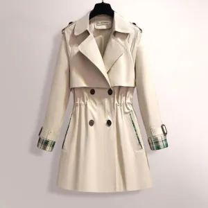 Trench Luxe™ | Women's Elegant Trench Coat | Water-Resistant Fabric, Double-Breasted Design & Adjustable Belt