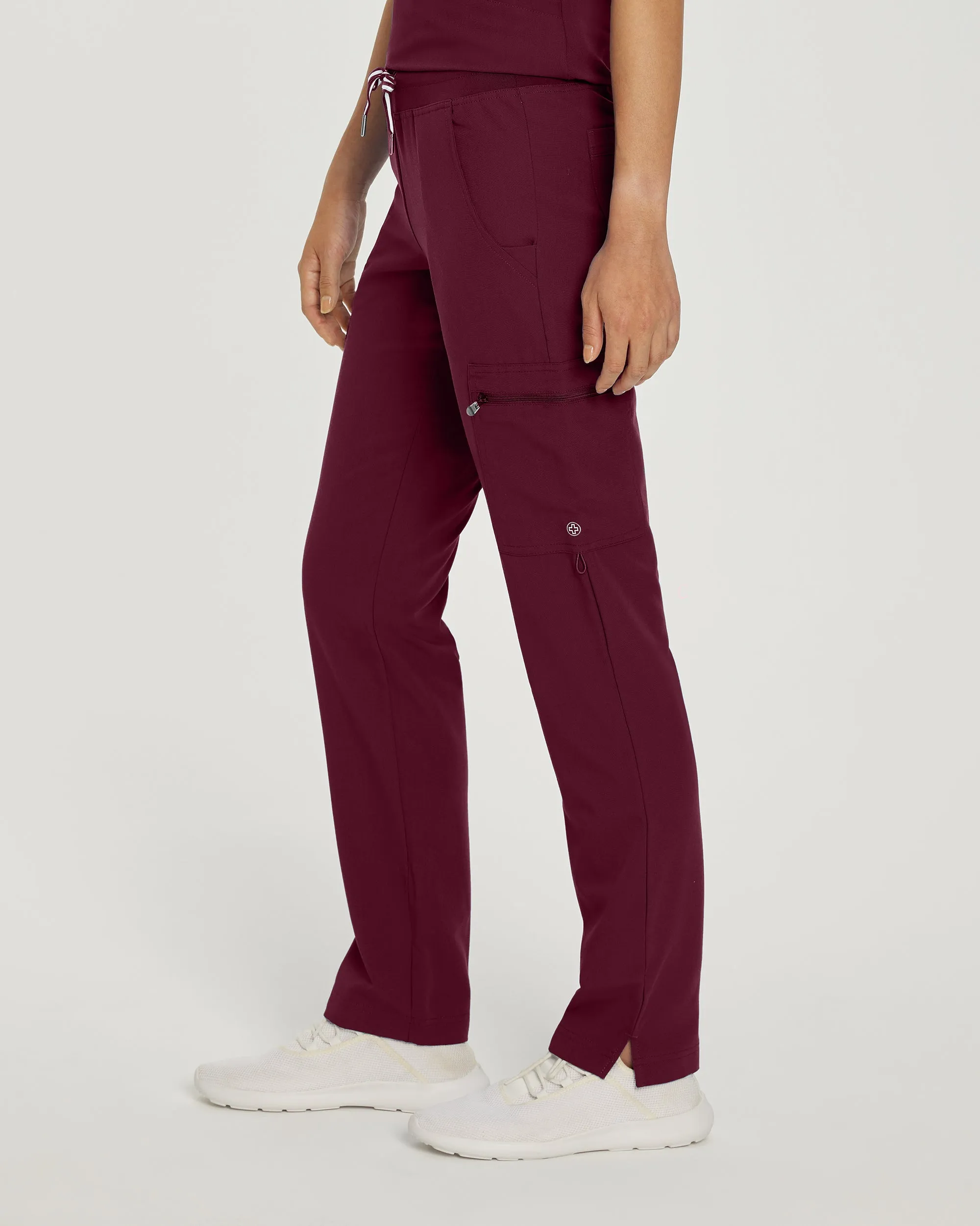 V-Tess 337 Women's Cargo Scrub Pants Wine
