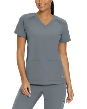 V-Tess 950 Women's 4 Pocket V Neck Scrub Top Taylor Grey