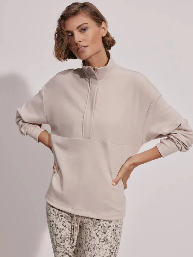 Varley | Maida Half Zip Midlayer {Mushroom Marl}