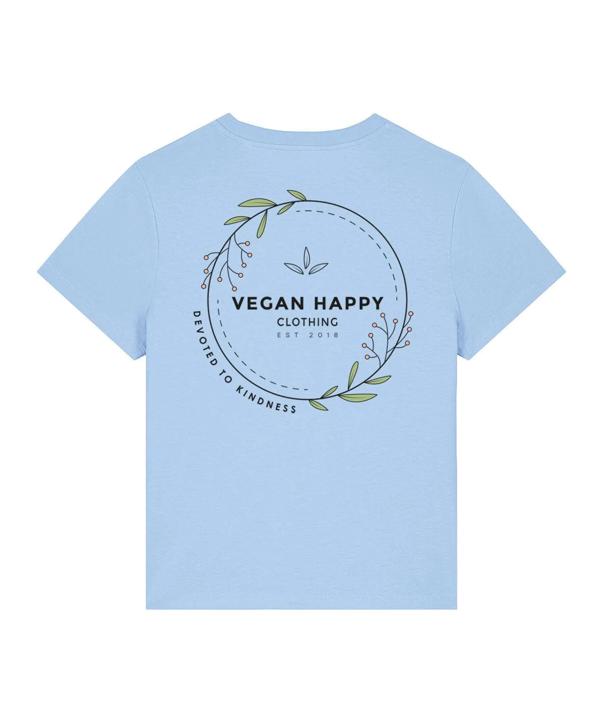 Vegan Women's Muser T-Shirt Devoted To Kindness Leaves | Multiple Colours