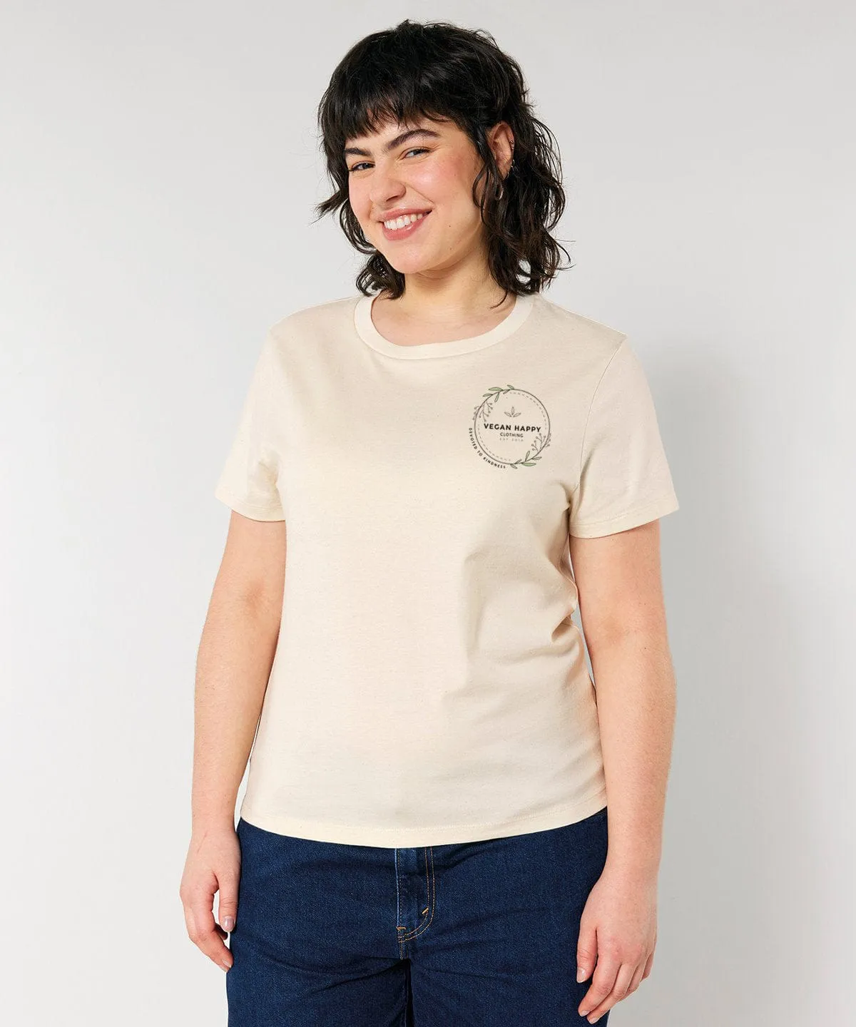Vegan Women's Muser T-Shirt Devoted To Kindness Leaves | Multiple Colours