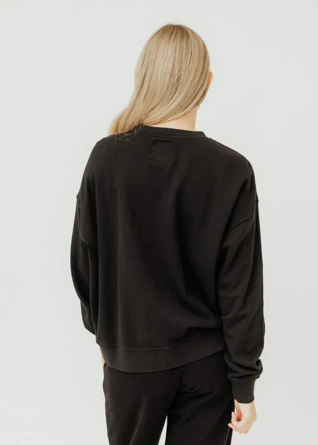 Velvet Abbot Crewneck in Black