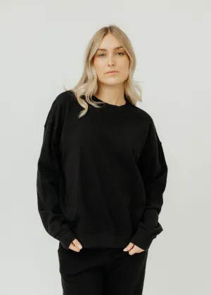 Velvet Abbot Crewneck in Black