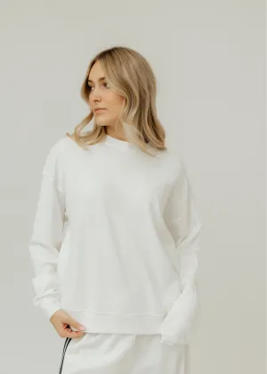 Velvet Abbot Crewneck in White