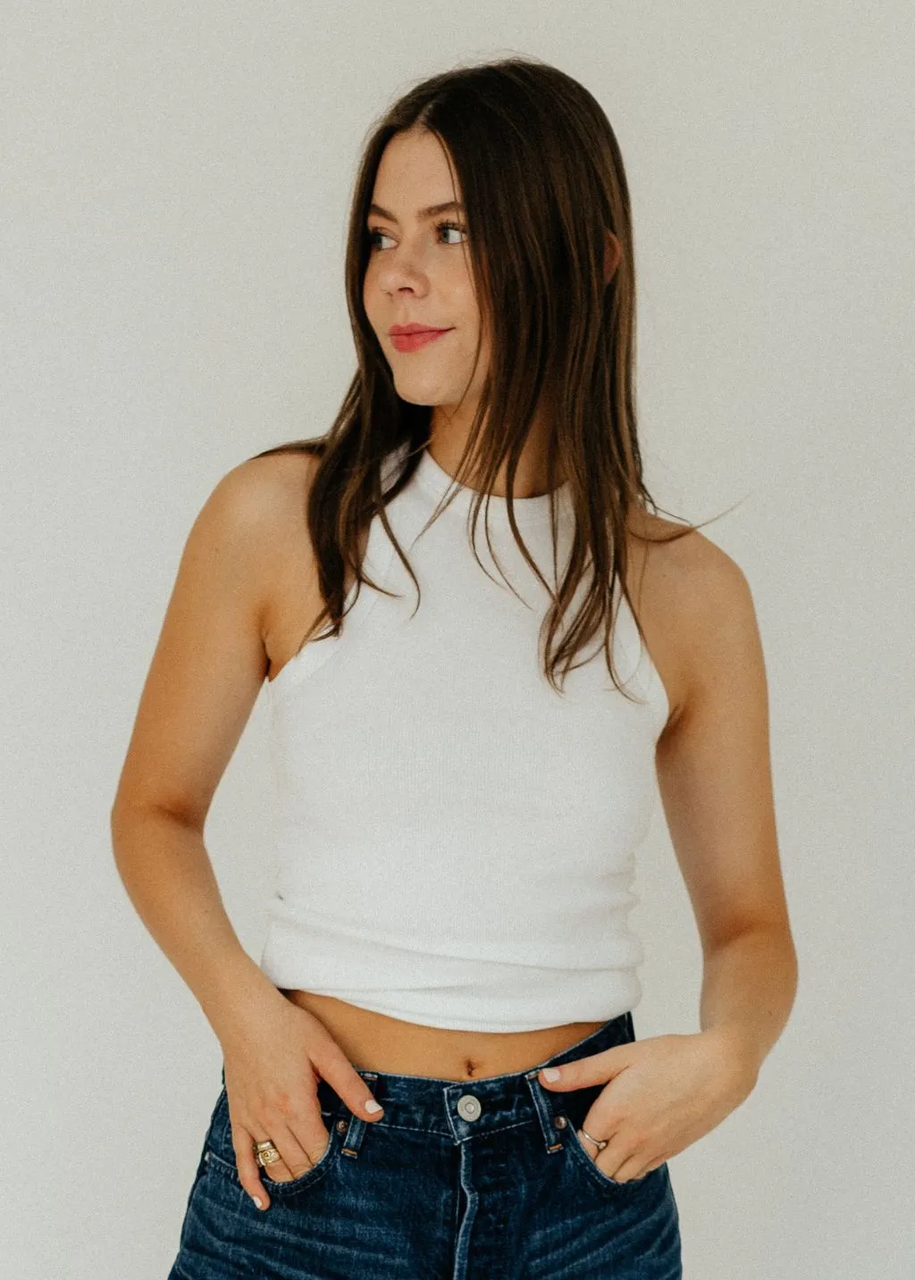 Velvet Cruz Tank in White