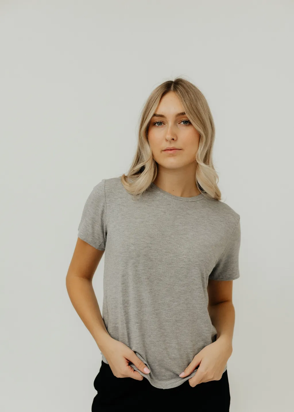 Velvet Solana Top in Heather Grey