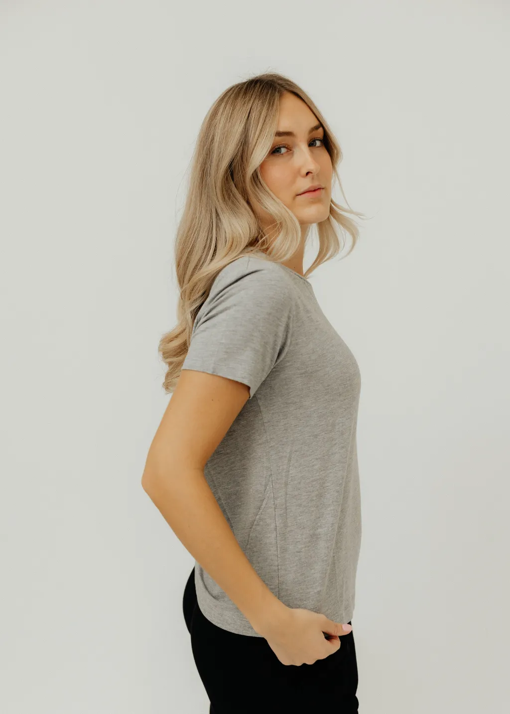 Velvet Solana Top in Heather Grey