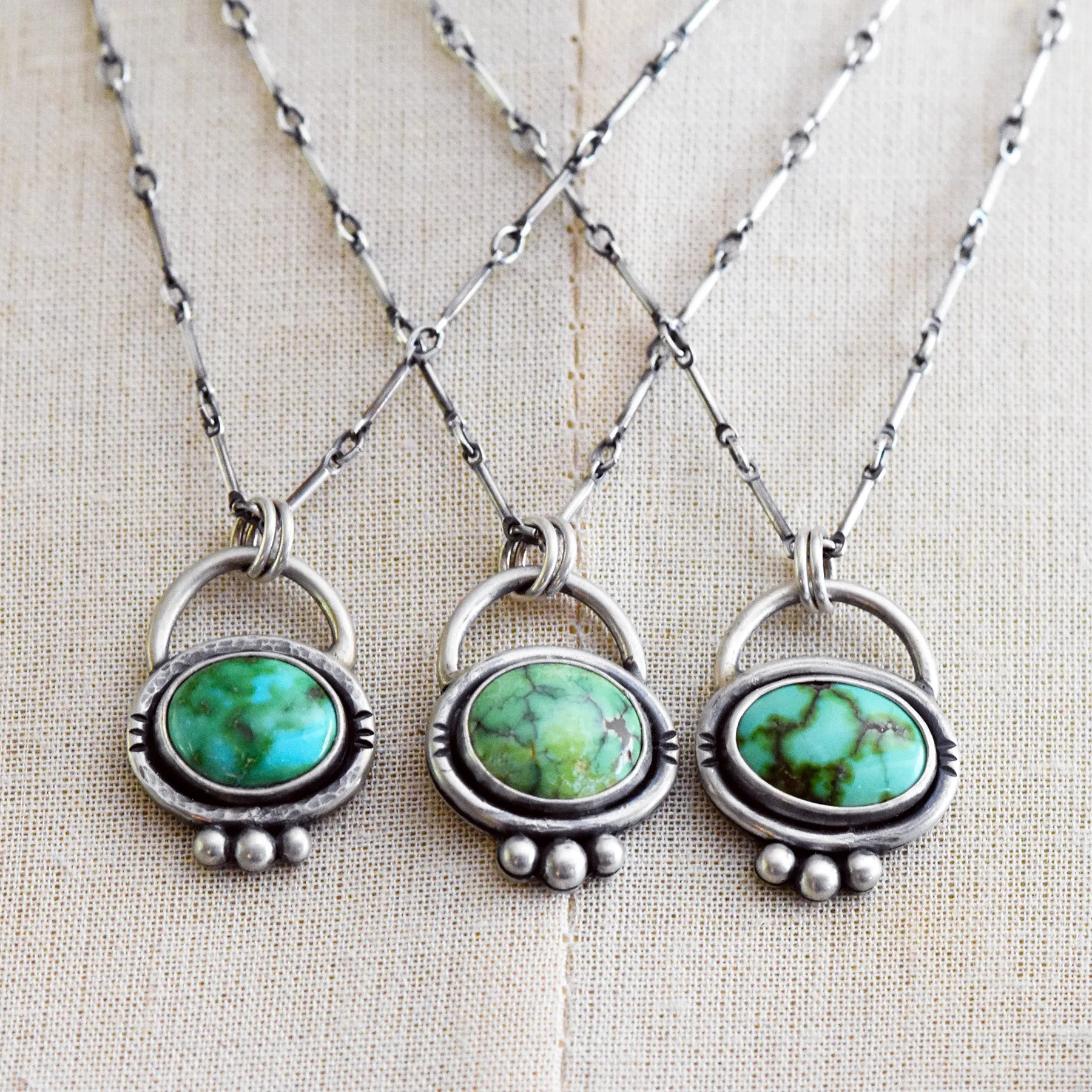 Verde Valley Turquoise & Sterling Silver Pendants - 3 Choices