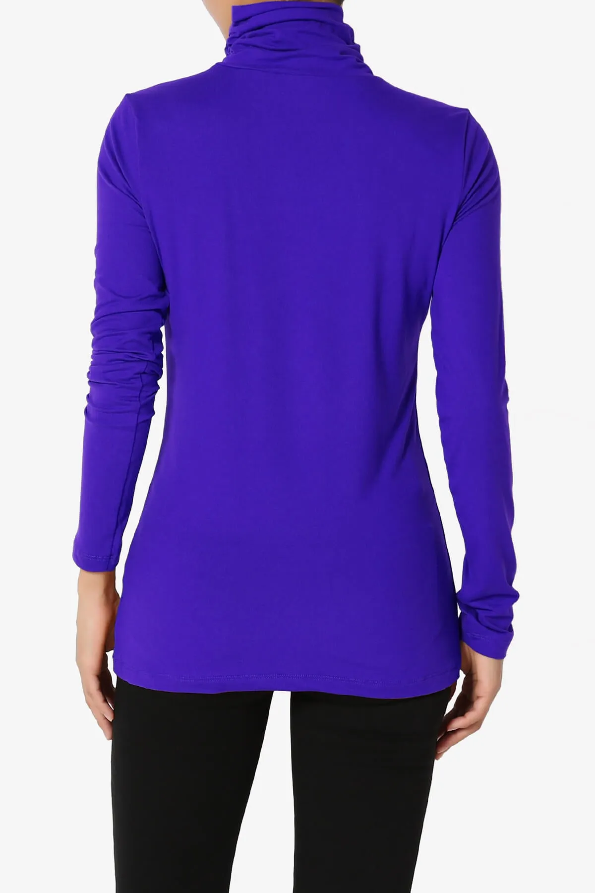 Viable Ruched Turtle Neck Long Sleeve Top