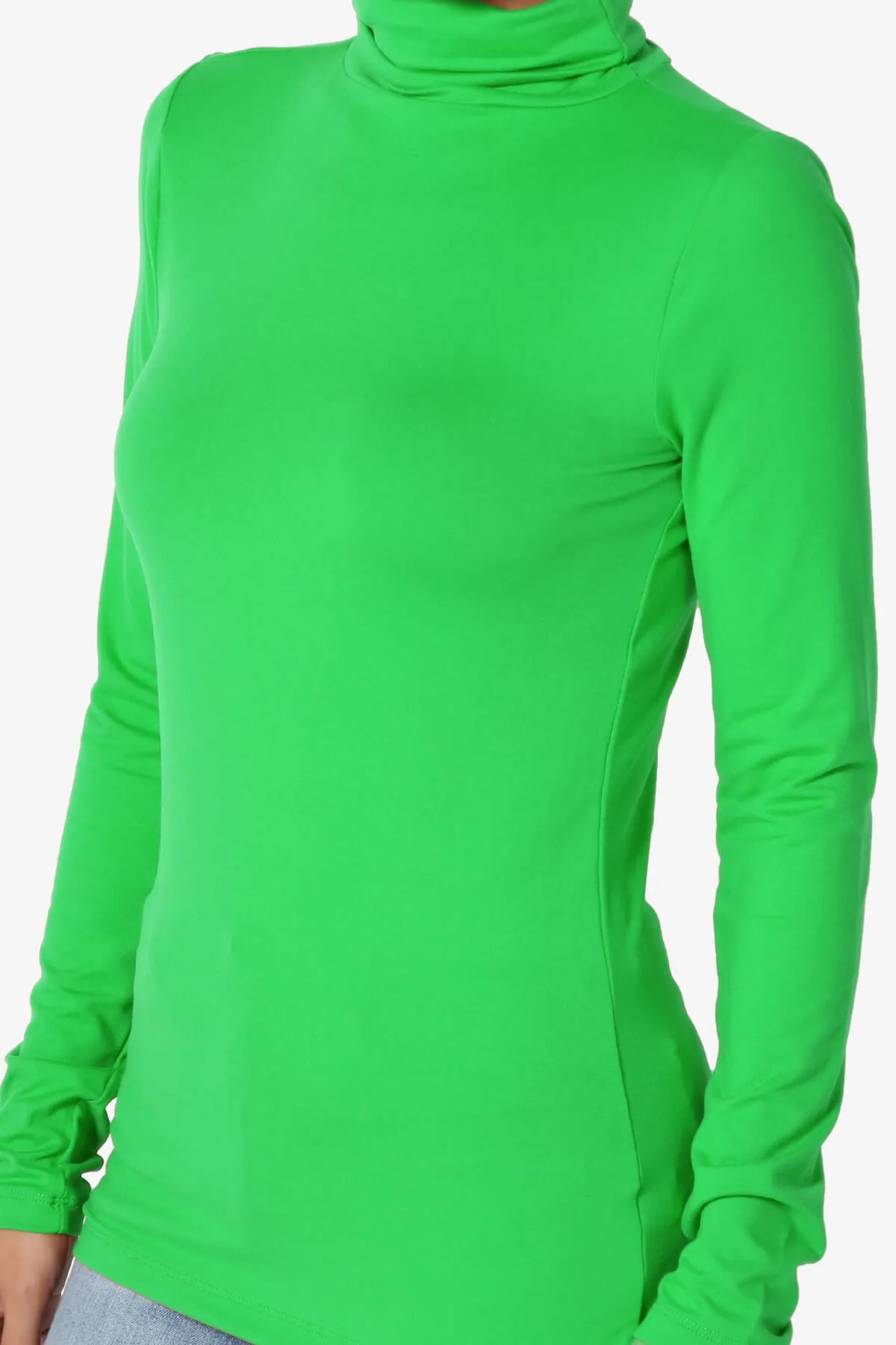 Viable Ruched Turtle Neck Long Sleeve Top