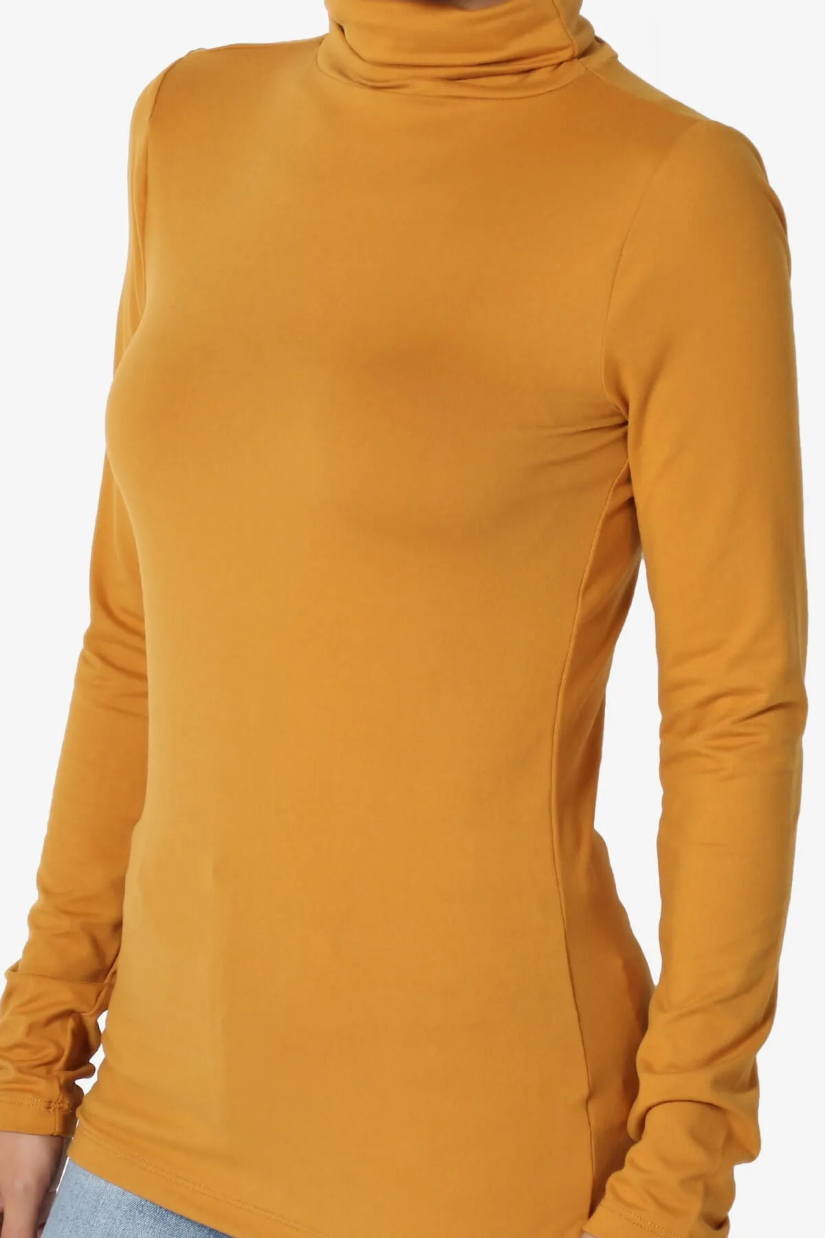 Viable Ruched Turtle Neck Long Sleeve Top