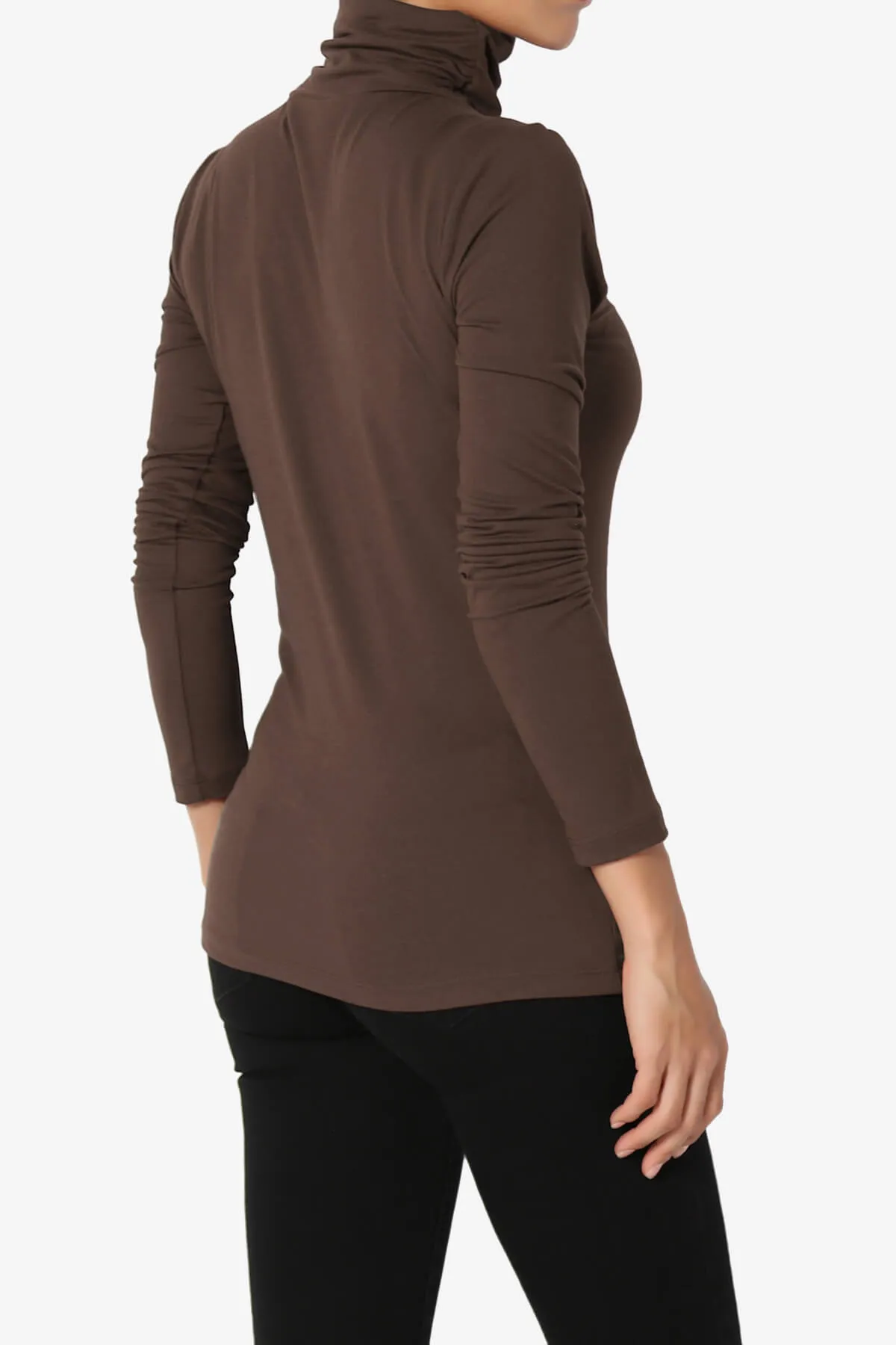 Viable Ruched Turtle Neck Long Sleeve Top