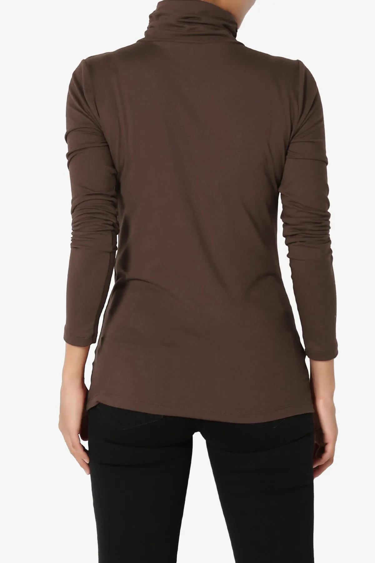 Viable Ruched Turtle Neck Long Sleeve Top