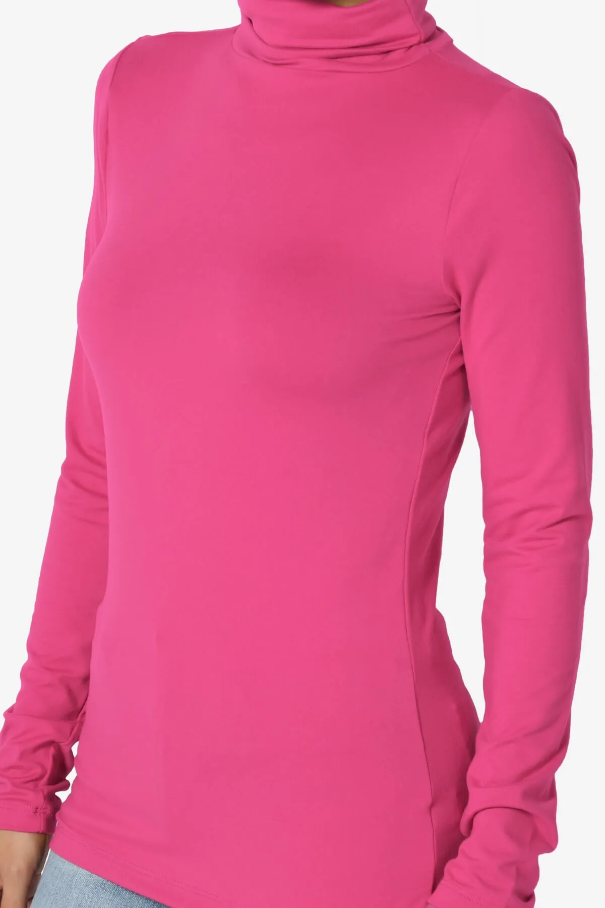 Viable Ruched Turtle Neck Long Sleeve Top