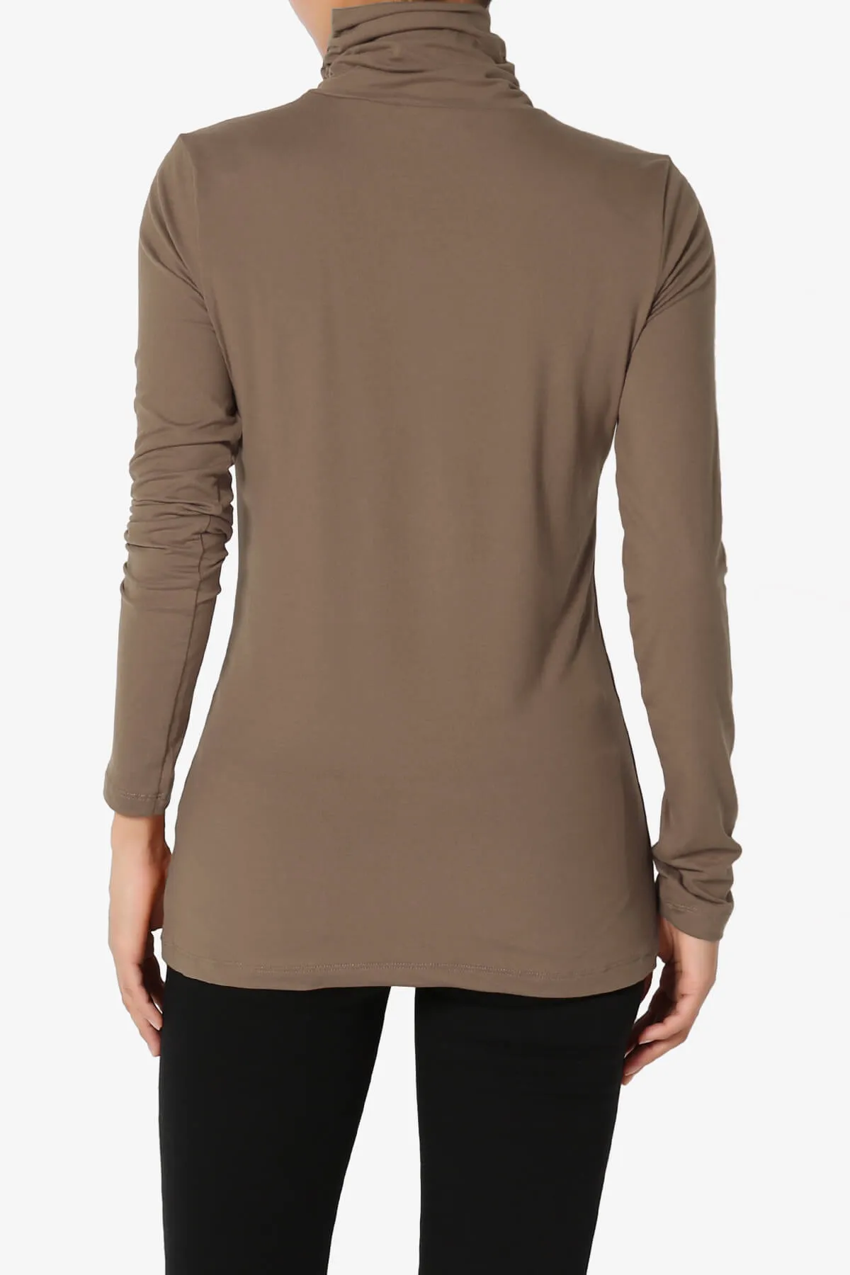 Viable Ruched Turtle Neck Long Sleeve Top