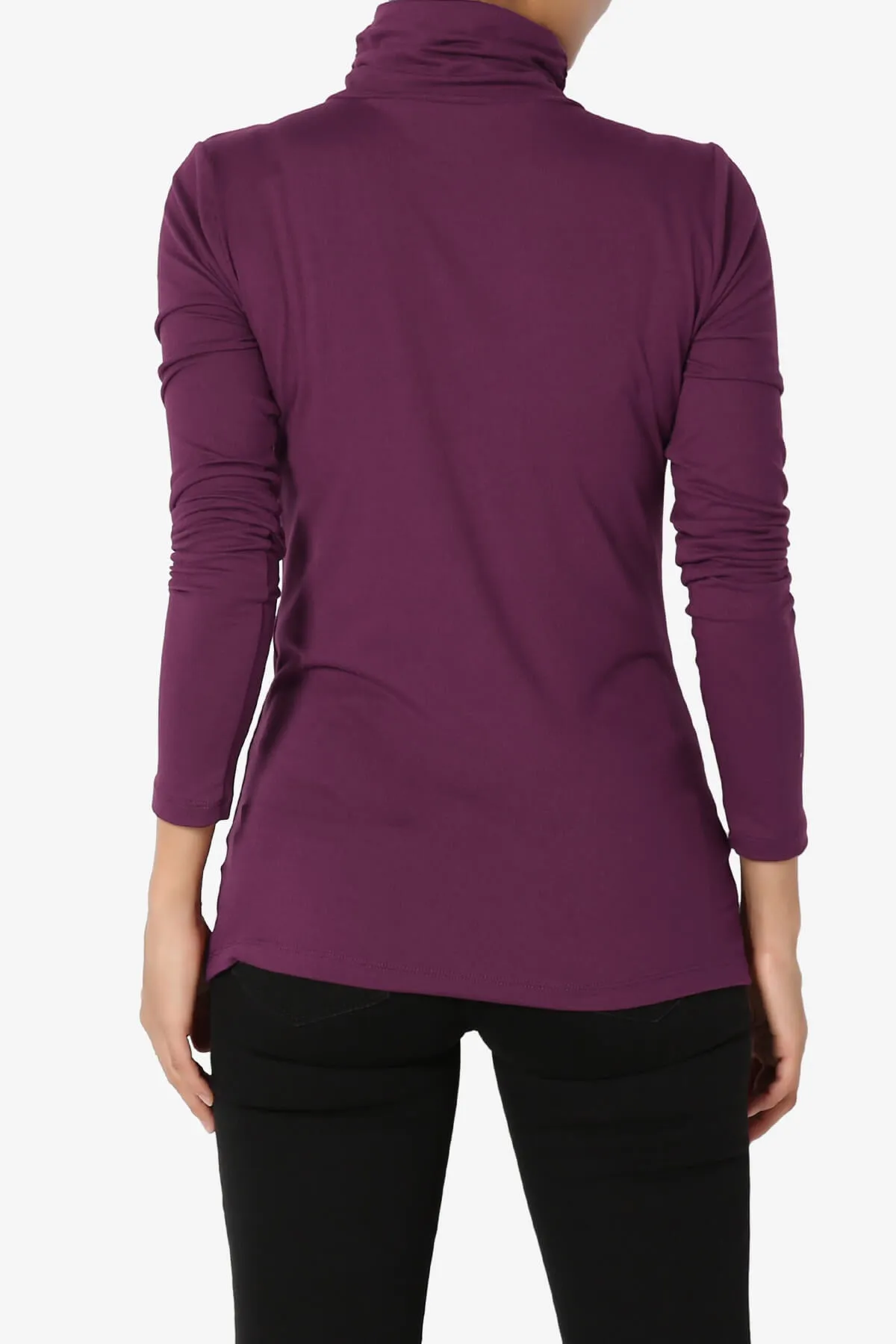 Viable Ruched Turtle Neck Long Sleeve Top