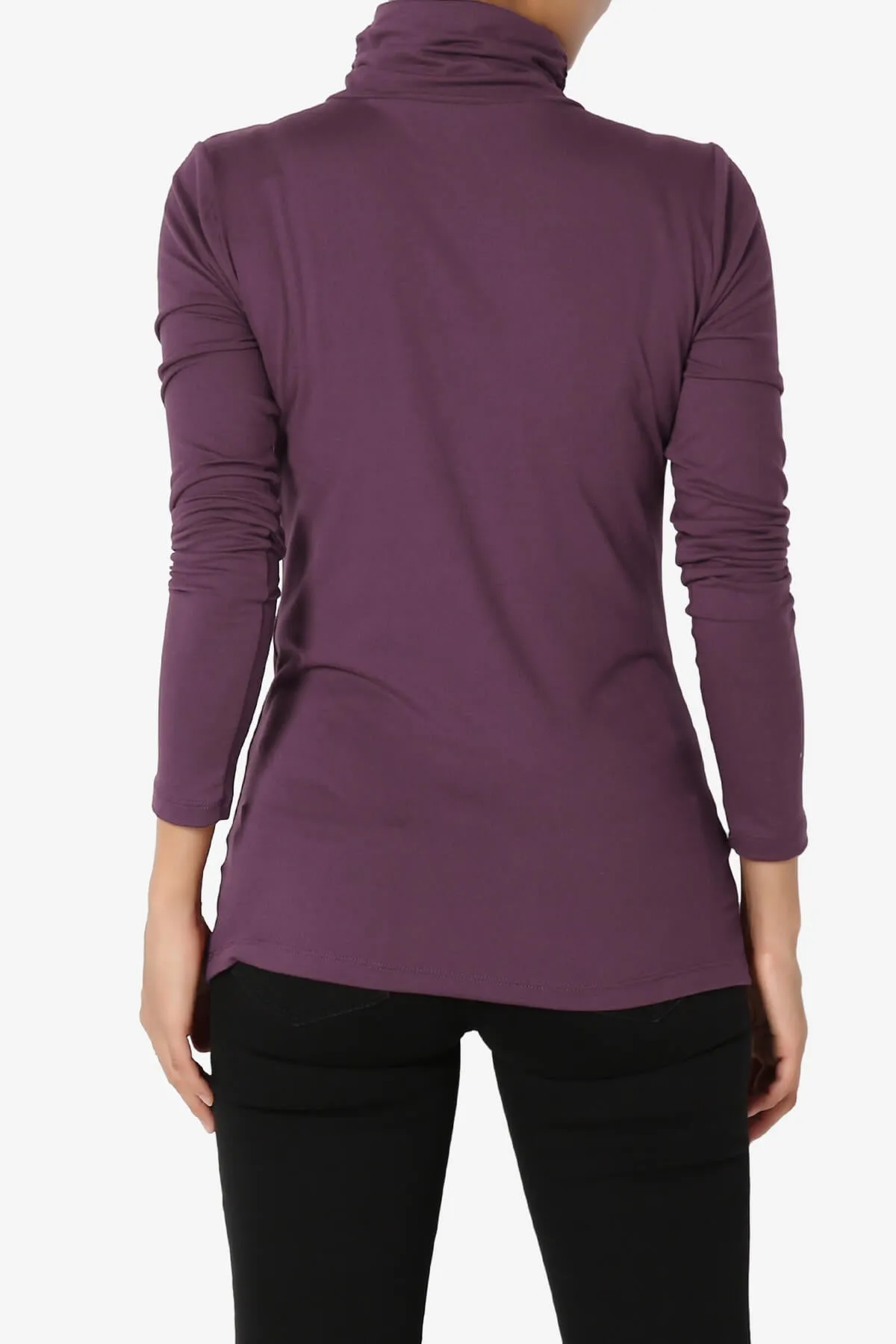 Viable Ruched Turtle Neck Long Sleeve Top