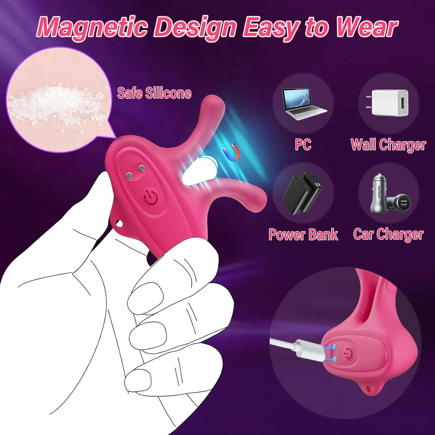 Vibrating Nipple Clamps Rabbit Vibrator with 9 Vibration Modes #SoloPublic #Free Gift