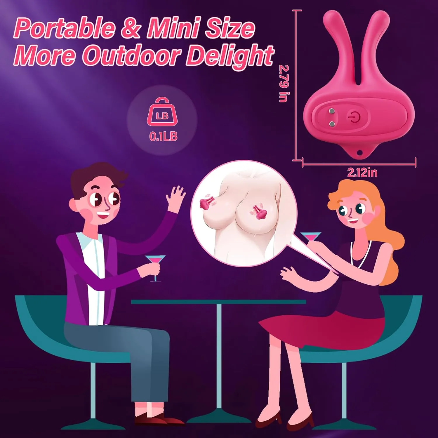 Vibrating Nipple Clamps Rabbit Vibrator with 9 Vibration Modes #SoloPublic #Free Gift