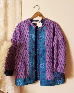 Vintage Quilted Block Print Jacket