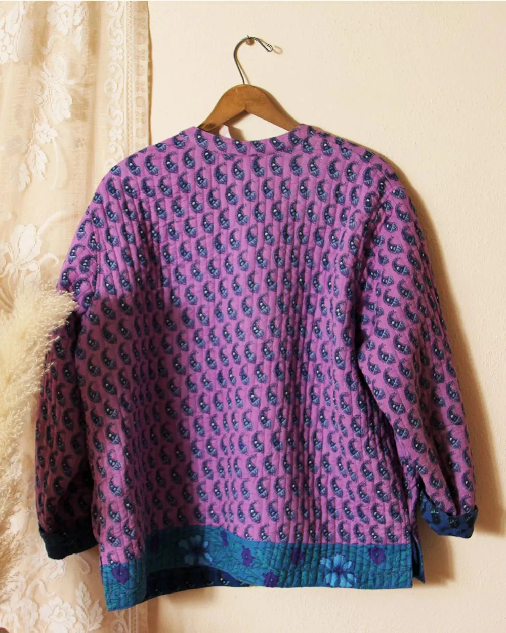 Vintage Quilted Block Print Jacket