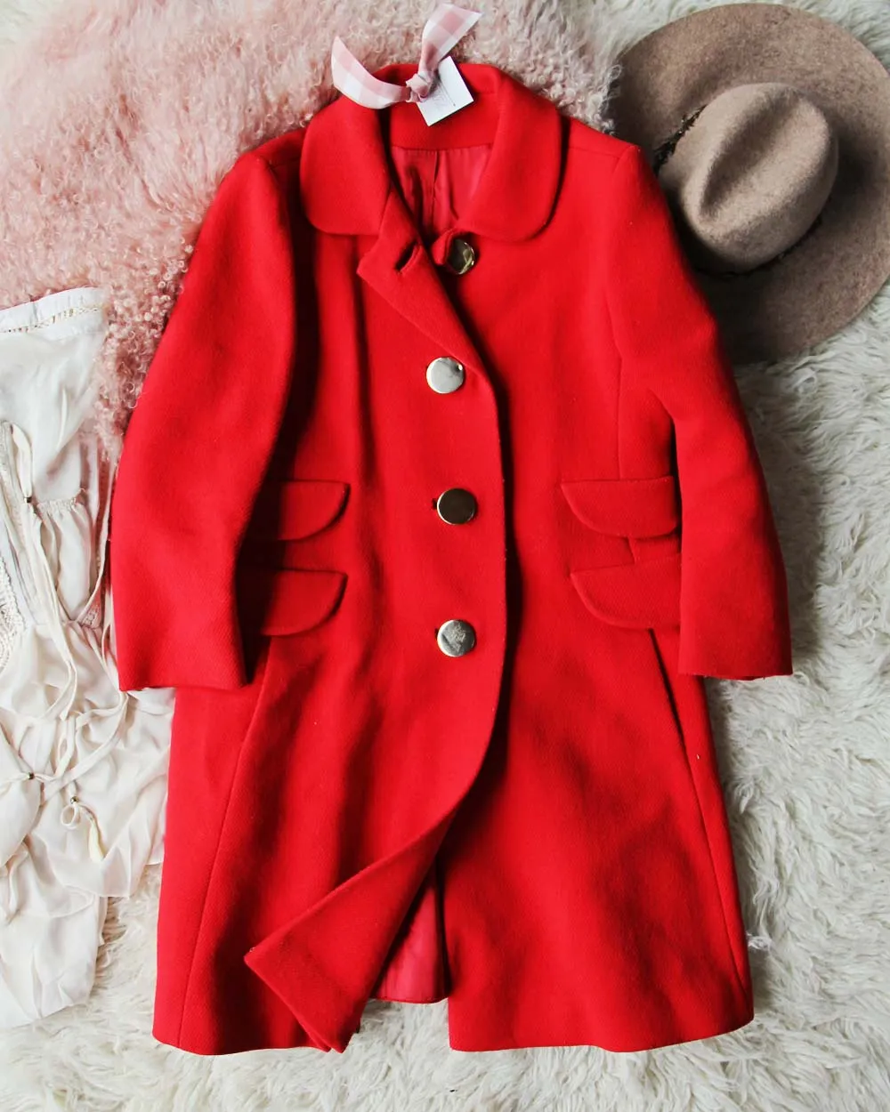 Vintage Ruby Car Coat