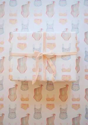 Vintage Swimsuit Watercolor Gift Wrap