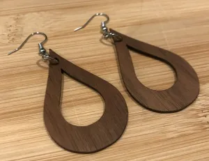 Walnut Wood Tear Drop Earrings from The Wood Reserve