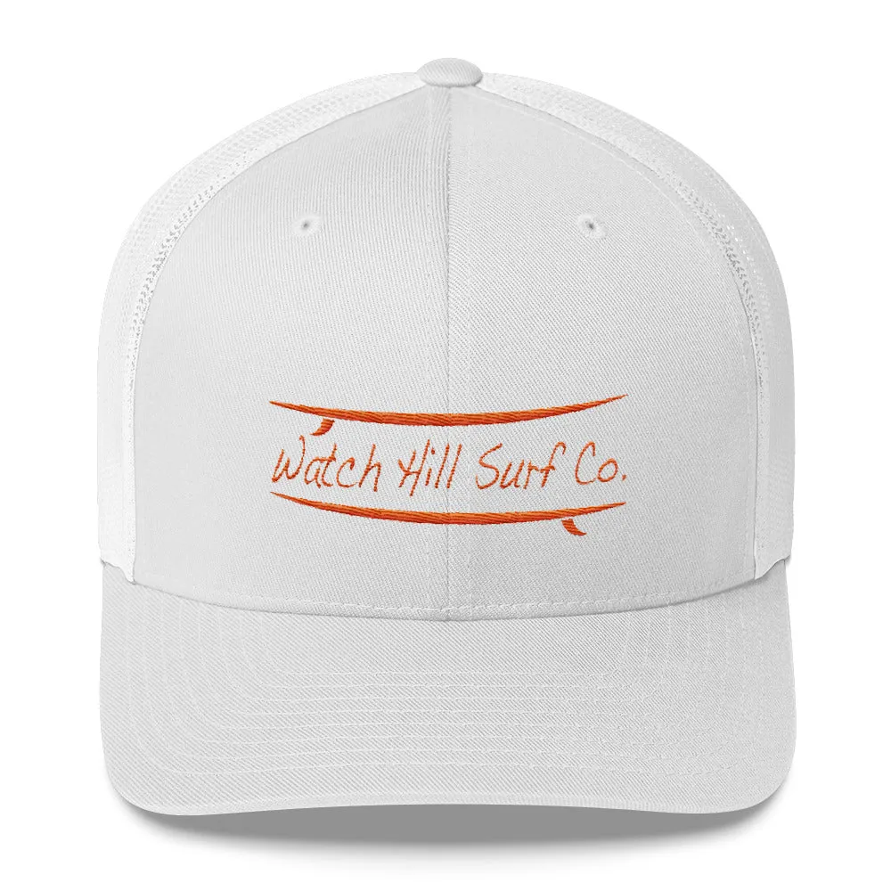 Watch Hill Surf Co. 'Parallel Boards' Trucker Cap (Orange)