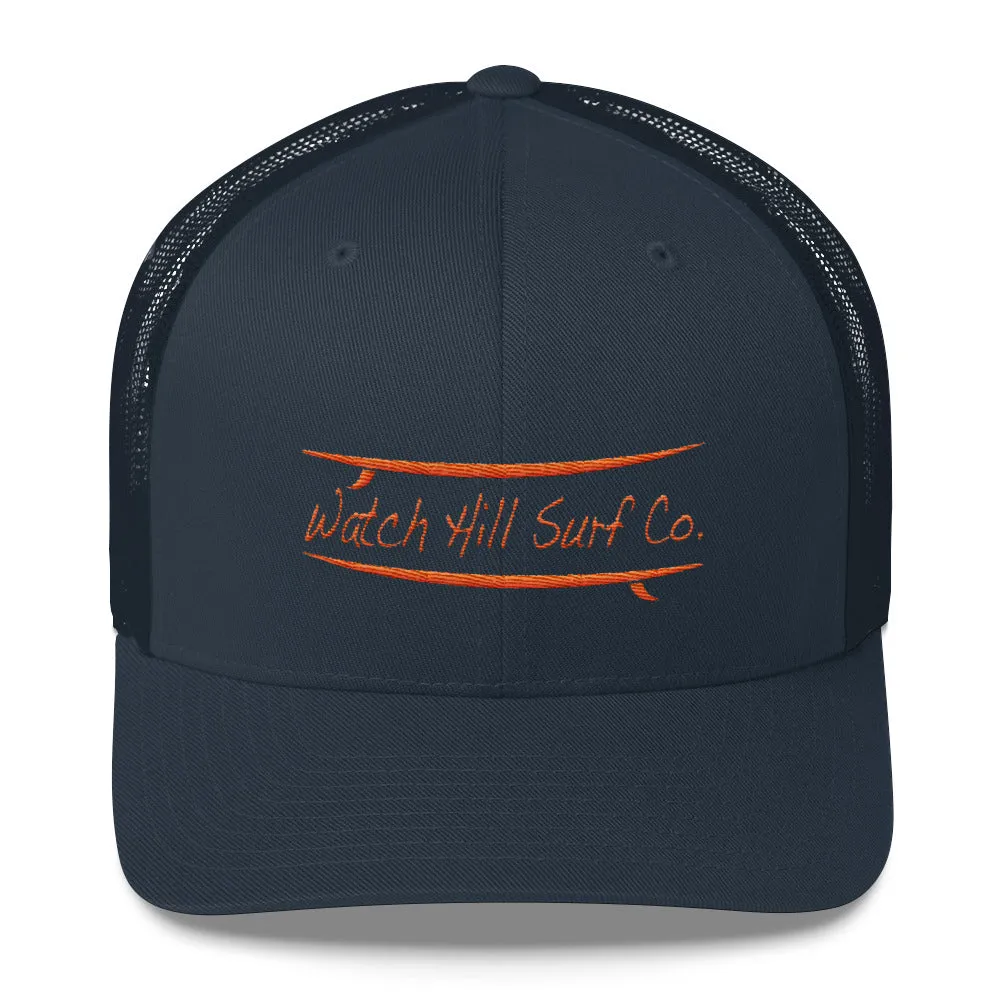 Watch Hill Surf Co. 'Parallel Boards' Trucker Cap (Orange)