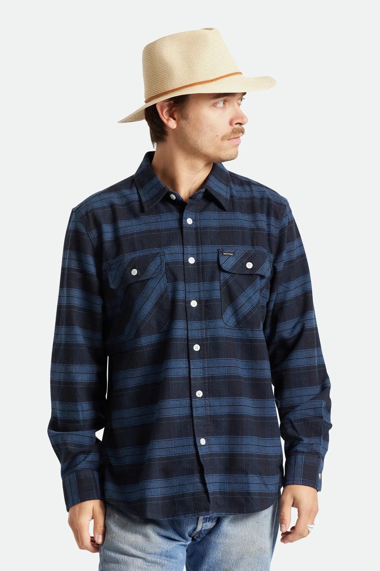 Wesley Straw Packable Fedora - Copper