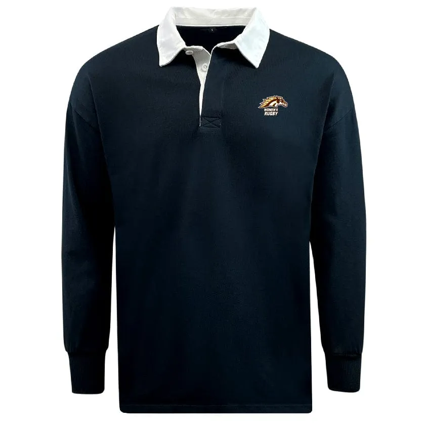 Western Michigan University Women's Rugby Classic Long Sleeve Solid Rugby Jersey