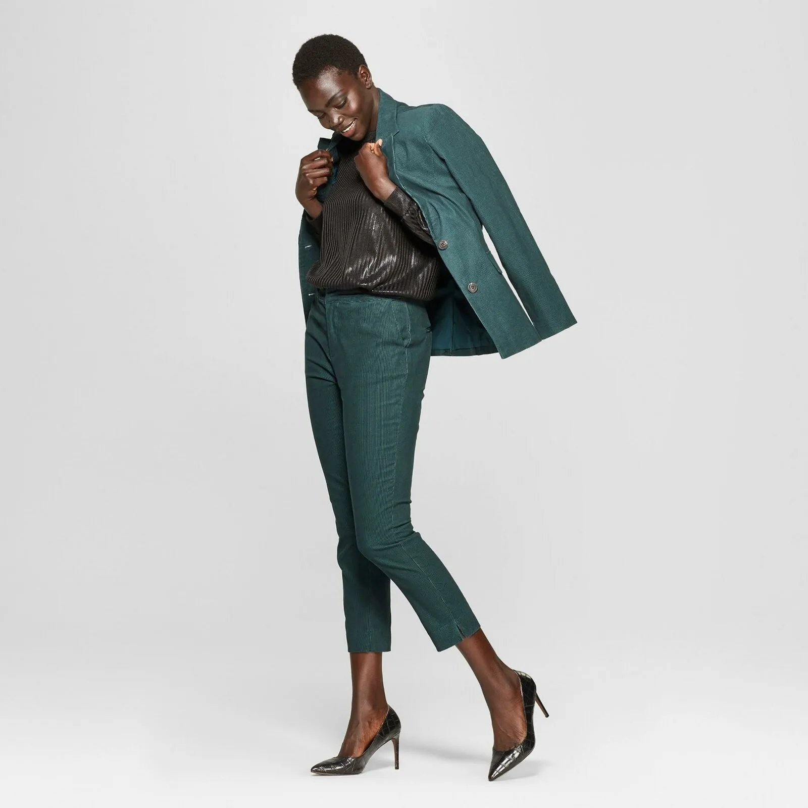 Who What Wear Women's Corduroy Jogger Crop Pants