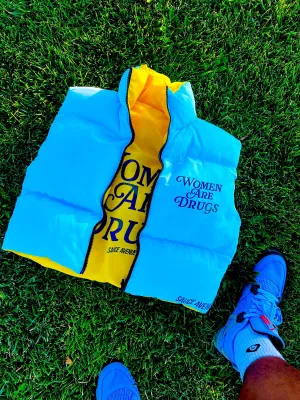 Women Are Drugs (Holo) | Puffer Reversible Cropped Vest (Women's)